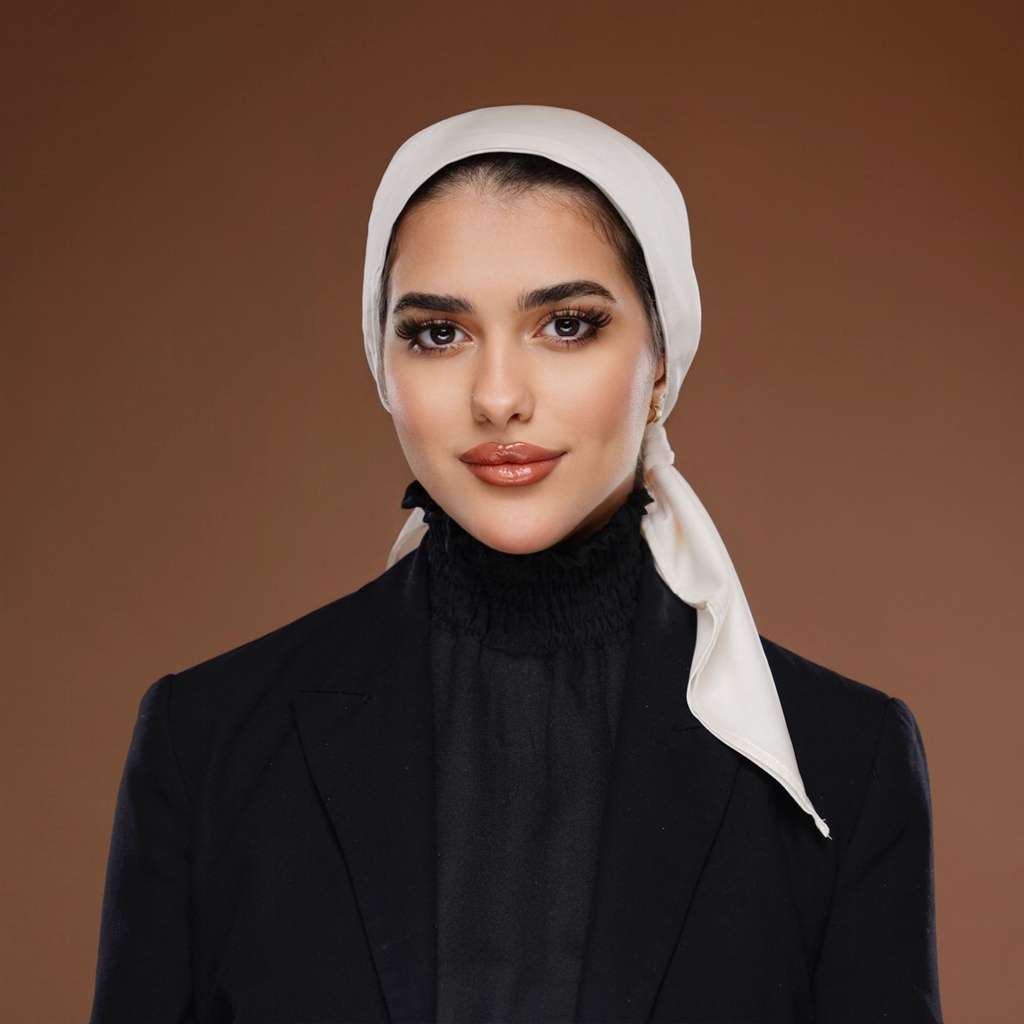 Nouf Silk Scarf w/clips