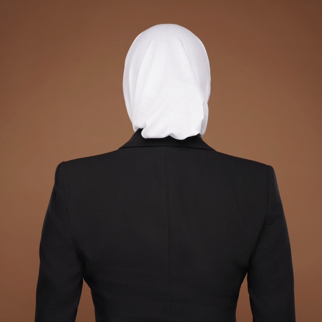 High-neck thick hijab