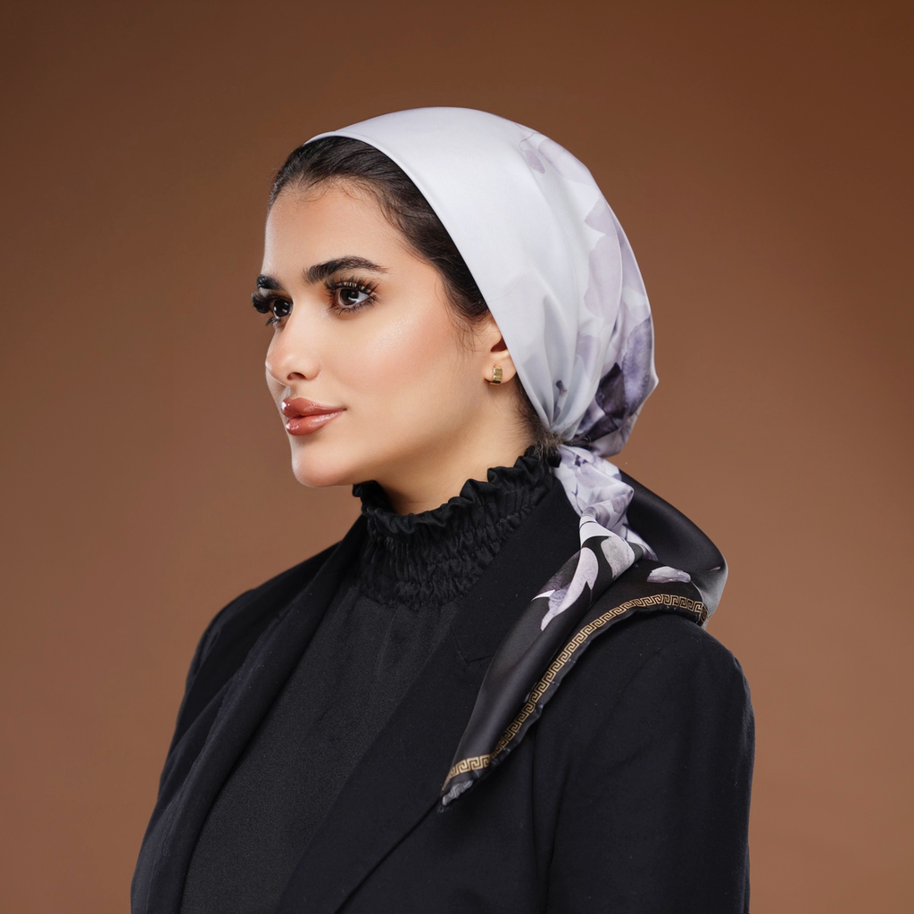 colorful silk scarf سكارف