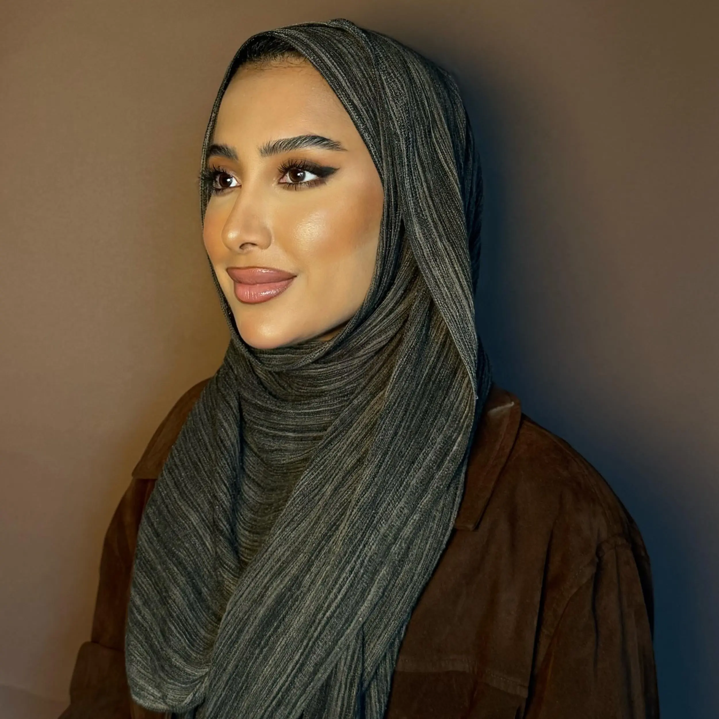 شال كريشة مخطط ناعم 