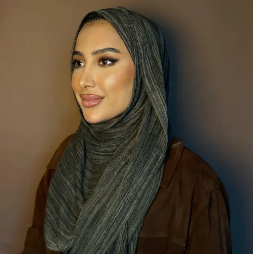 شال كريشة مخطط ناعم 