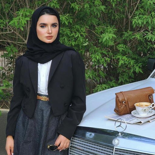 [NOUF351] حجاب العباية المثلث