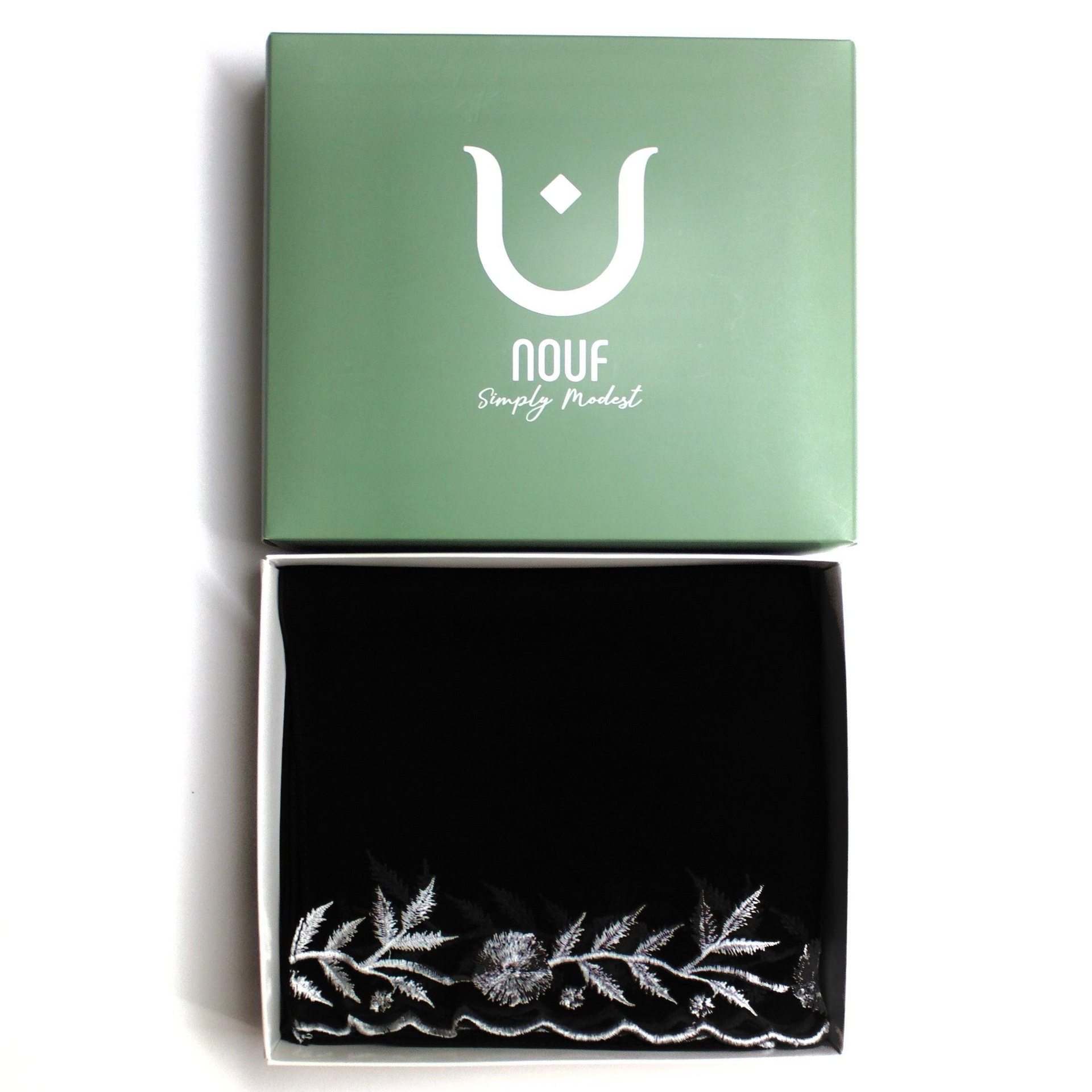 Emarati Chiffon Embroidery الحجاب الاماراتي